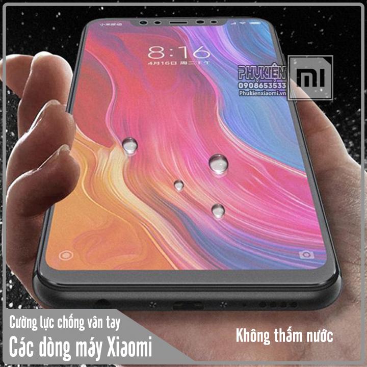 Kính cường lực cho Xiaomi Redmi Note 8 Pro chống vân tay Full viền Đen