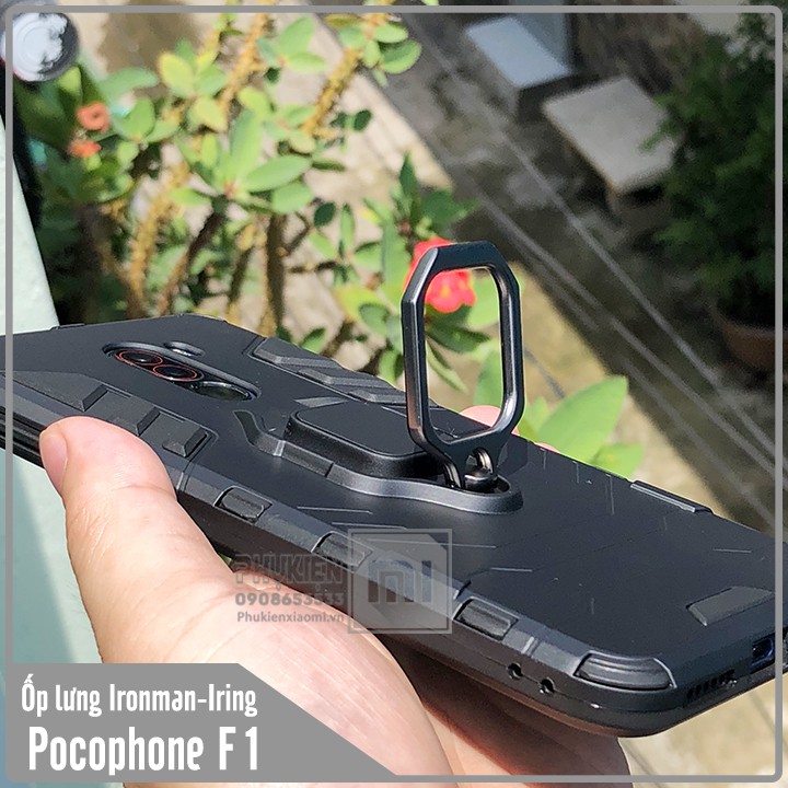 Ốp lưng Xiaomi Pocophone F1 iRON - MAN IRING Nhựa PC cứng viền dẻo chống sốc