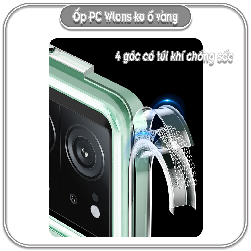 Ốp chống sốc wlons cho Xiaomi 13T - 13T Pro - K60 Ultra, lưng PC không ố vàng