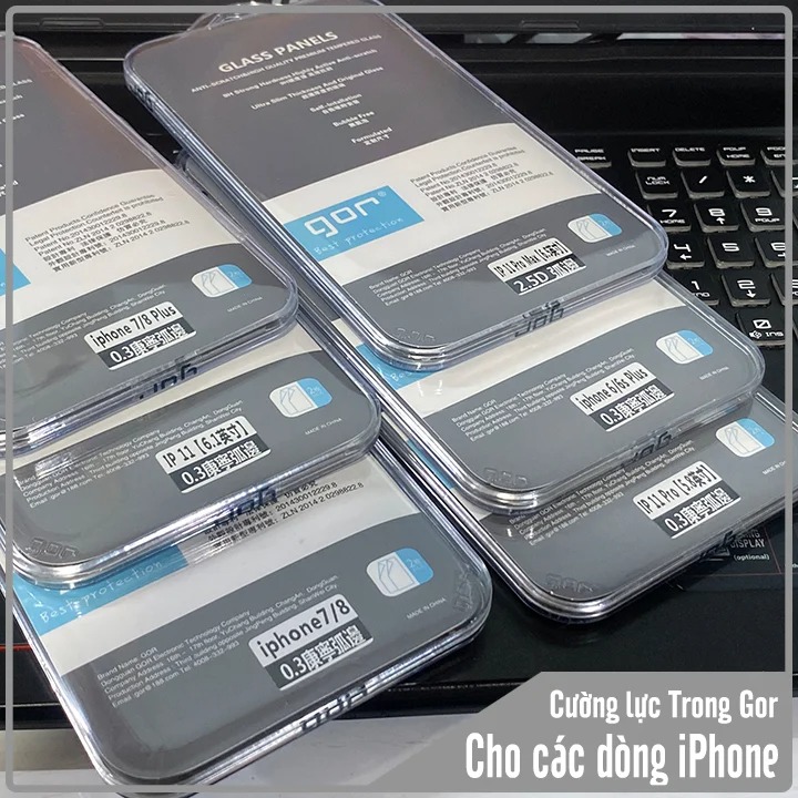 Bộ 2 miếng kính cường lực Gor không viền 2.5D cho các dòng máy iPhone 15-14-13-12-11