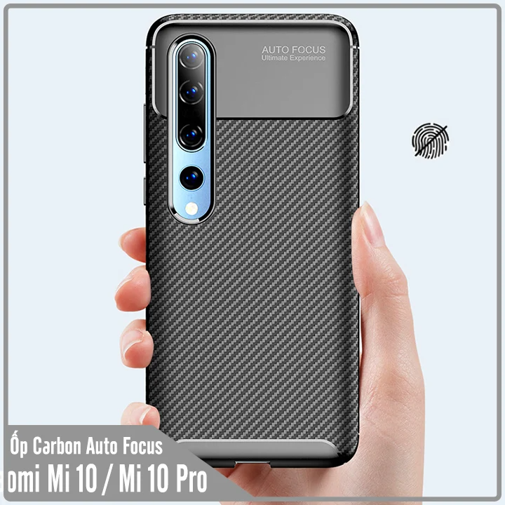 Ốp lưng cho Xiaomi Mi 10 / Mi 10 Pro chống sốc Carbon Auto Focus