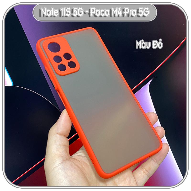 Ốp lưng cho Xiaomi Redmi Note 11S 5G - Poco M4 Pro 5G nhám viền màu che camera