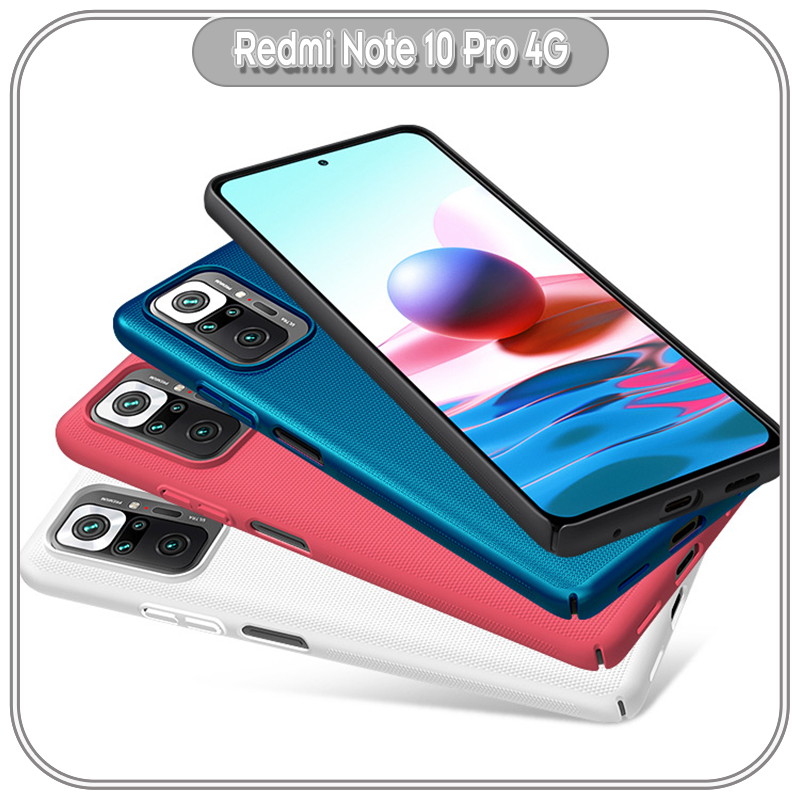 Ốp lưng cho Xiaomi Redmi Note 10 Pro 4G Frosted Shield nhựa PC cứng Nillkin , Vân nhám , chống vân tay