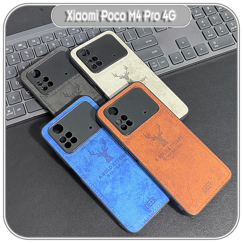 Ốp lưng cho Xiaomi Poco M4 Pro 4G giả da con hươu DEER