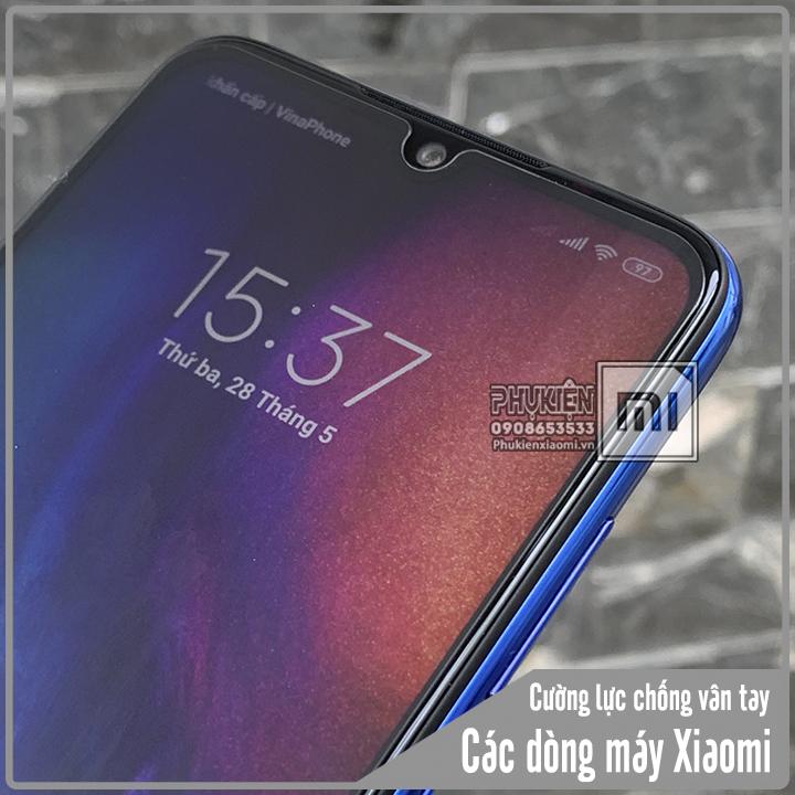 Kính cường lực cho Xiaomi Redmi Note 8 Pro chống vân tay Full viền Đen