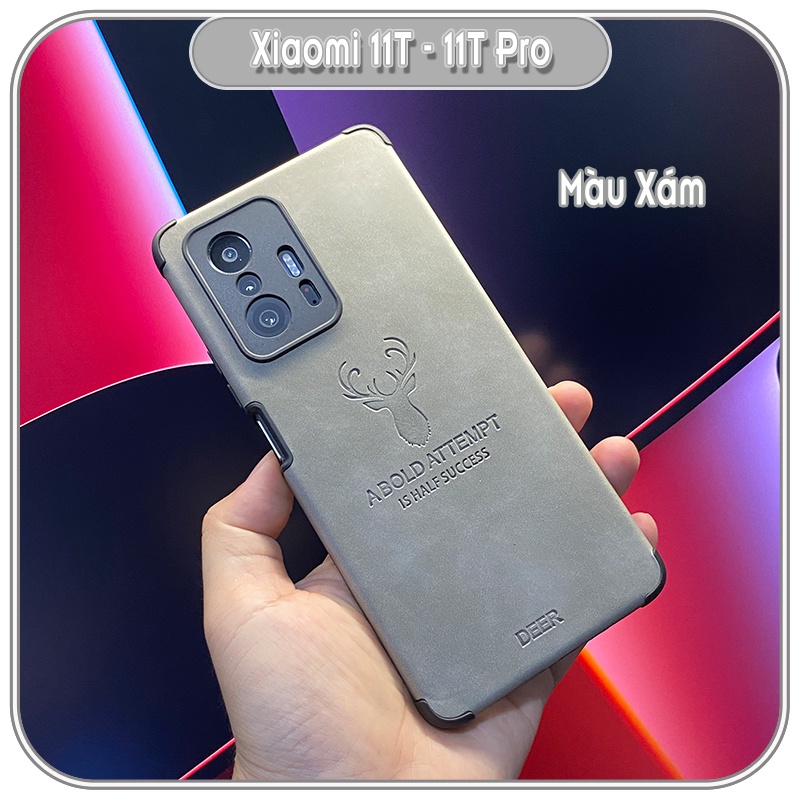 Ốp lưng cho Xiaomi 11T - 11T Pro da hươu 4 góc chống sốc