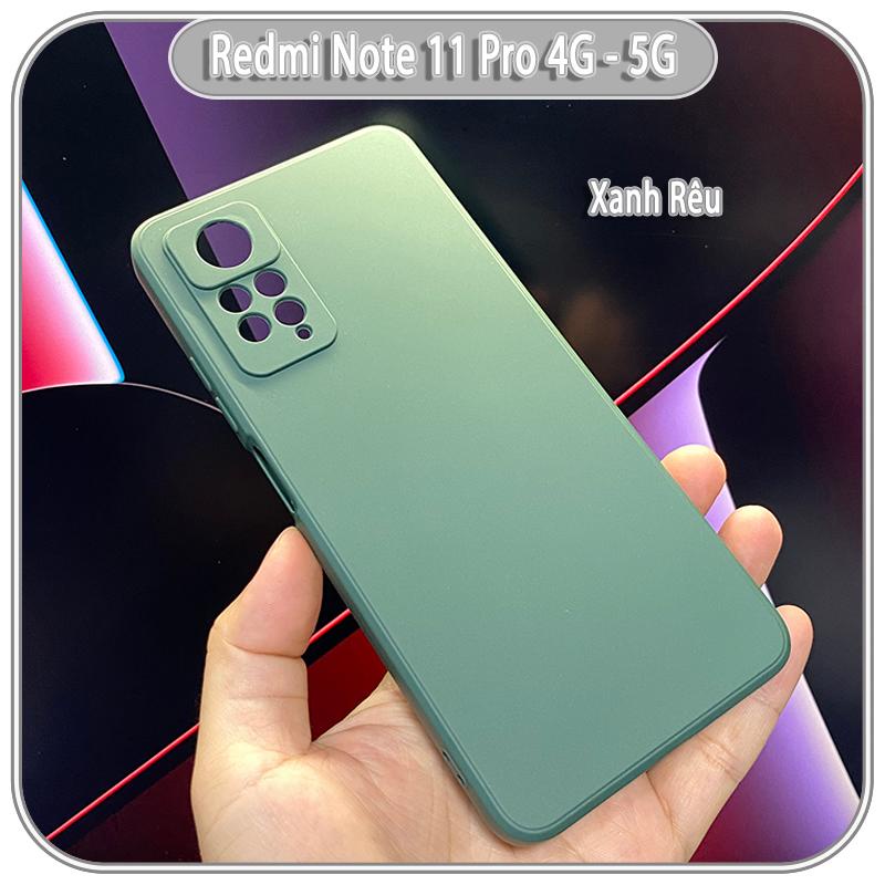 Ốp lưng cho Xiaomi Redmi Note 11 Pro - 12 Pro 4G, Choice viền vuông dẻo lót nhung che camera