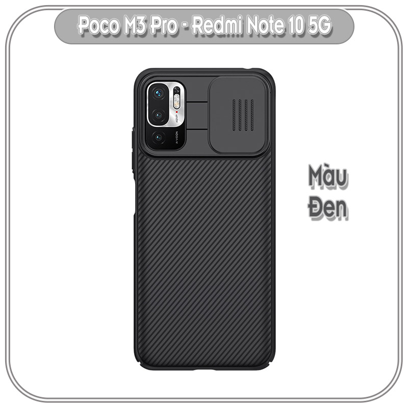 Ốp lưng cho Xiaomi Redmi Note 10 5G - Poco M3 Pro Nillkin CamShield che camera - Hàng nhập khẩu