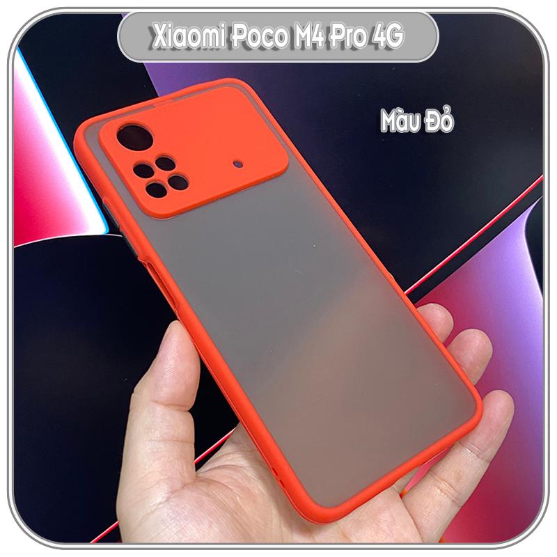 Ốp lưng cho Xiaomi PocoPhone M4 Pro 4G nhám viền màu che camera