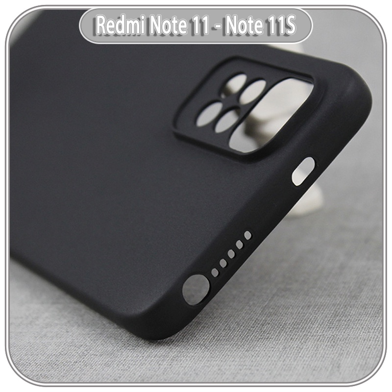 Ốp lưng cho Xiaomi Redmi Note 11 - 11S bản quốc tế nhựa dẻo TPU Đen - che camera