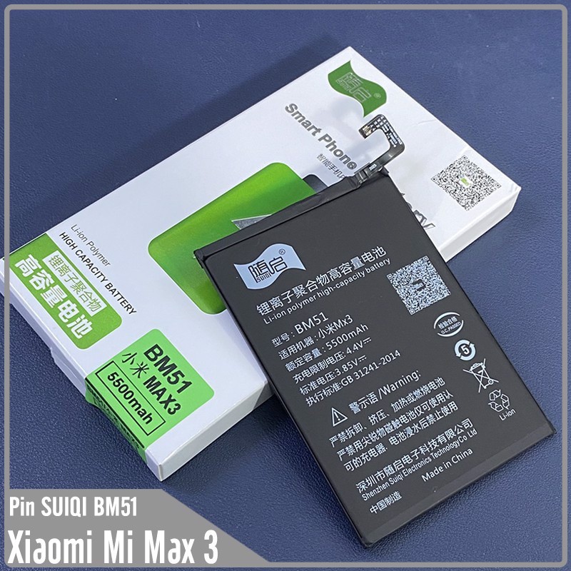 Pin Suiqi Li-ion thay thế cho Xiaomi Mi Max 3 (BM51) 5500mAh