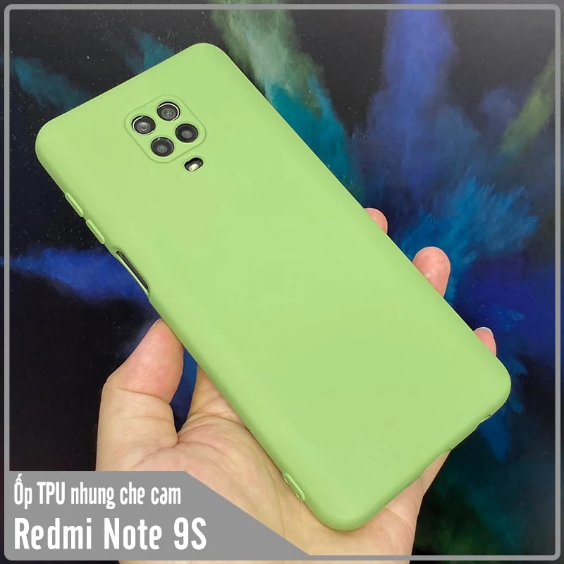 Ốp lưng cho Redmi Note 9S - Note 9 Pro, nhựa TPU dẻo màu lót nhung che camera