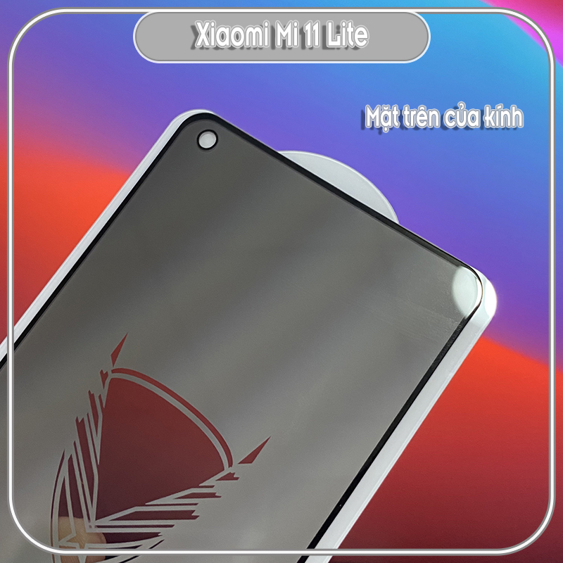 Kính cường lực cho Xiaomi Mi 11 Lite chống nhìn trộm full viền đen