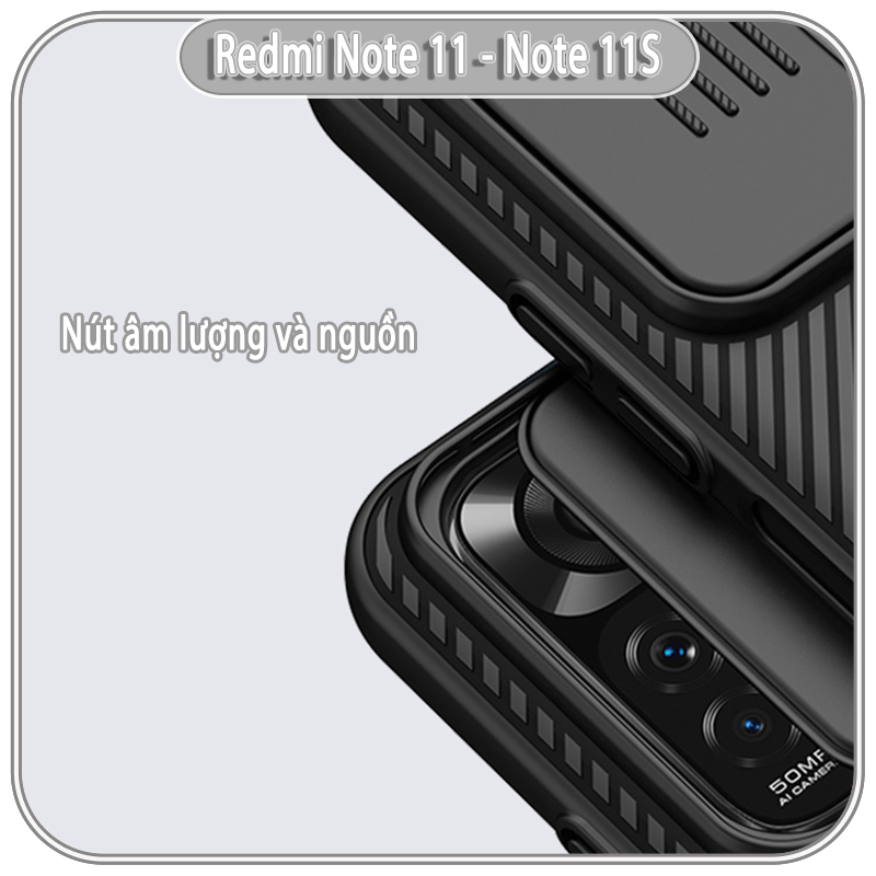 Ốp lưng cho Xiaomi Redmi Note 11 - Note 11S Nillkin CamShield che camera