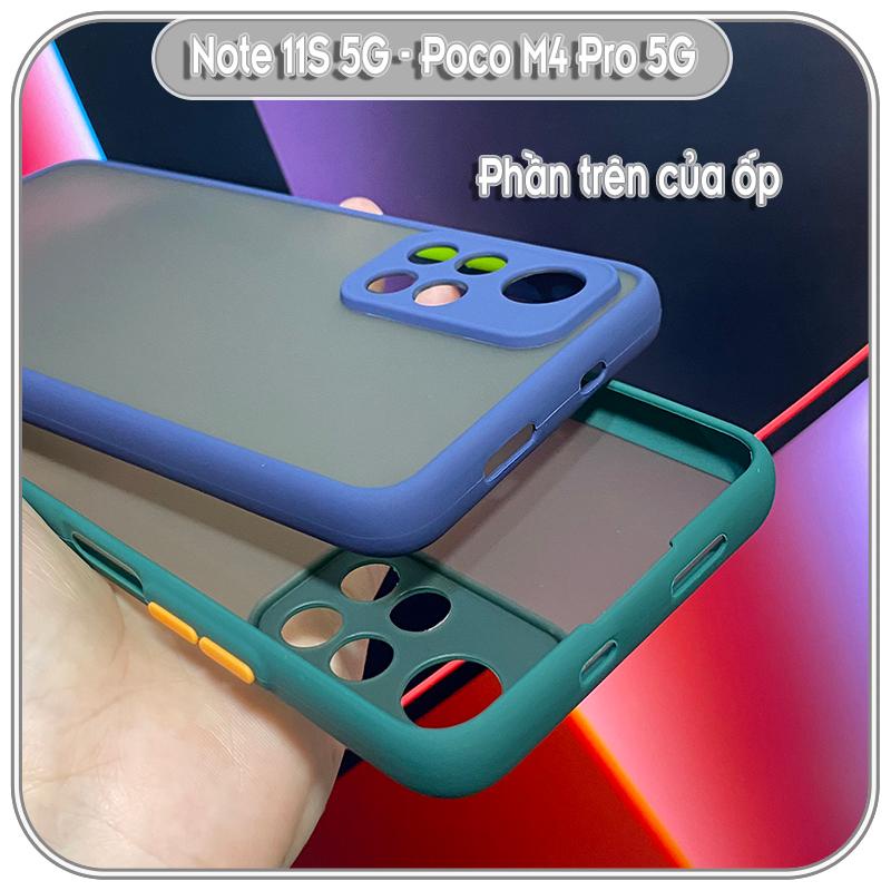 Ốp lưng cho Xiaomi Redmi Note 11S 5G - Poco M4 Pro 5G nhám viền màu che camera