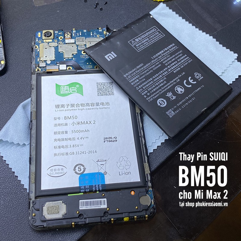 Pin Suiqi Li-ion thay thế cho Xiaomi Redmi Note 9S BN55 5200mAh - Note 9 Pro BN52