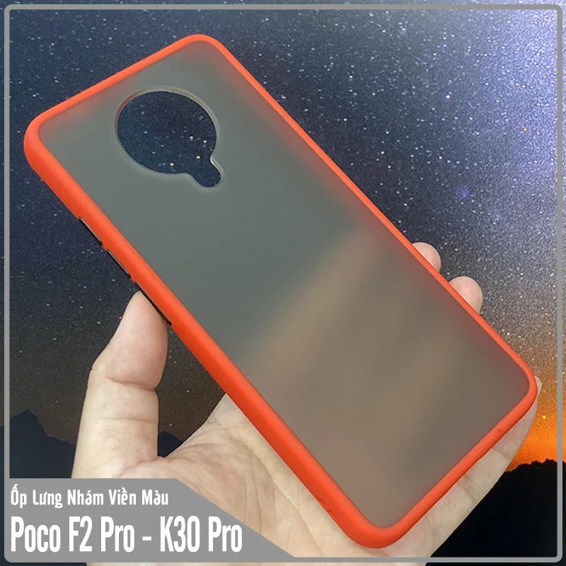 Ốp lưng cho Poco F2 Pro - Redmi K30 Pro - K30 Ultra trong nhám viền màu