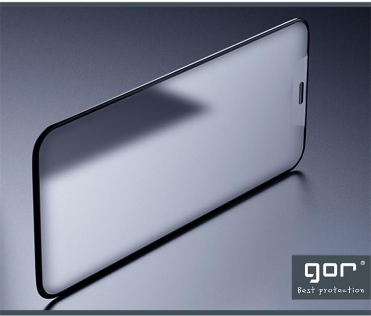 Cường lực GOR nhám các dòng iPhone hạn chế vân tay Full viền Đen