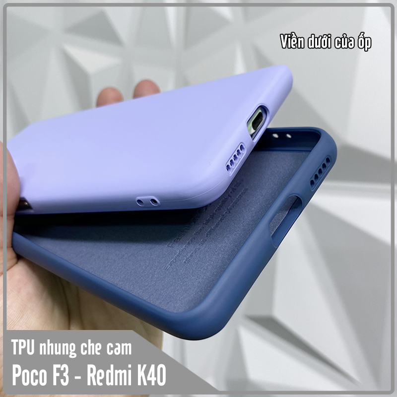 Ốp lưng cho Xiaomi Poco F3 - Redmi K40, nhựa TPU dẻo màu lót nhung che camera