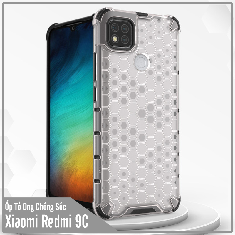 Ốp lưng cho Xiaomi Redmi 9C - Redmi 10A trong màu Tổ Ong chống sốc