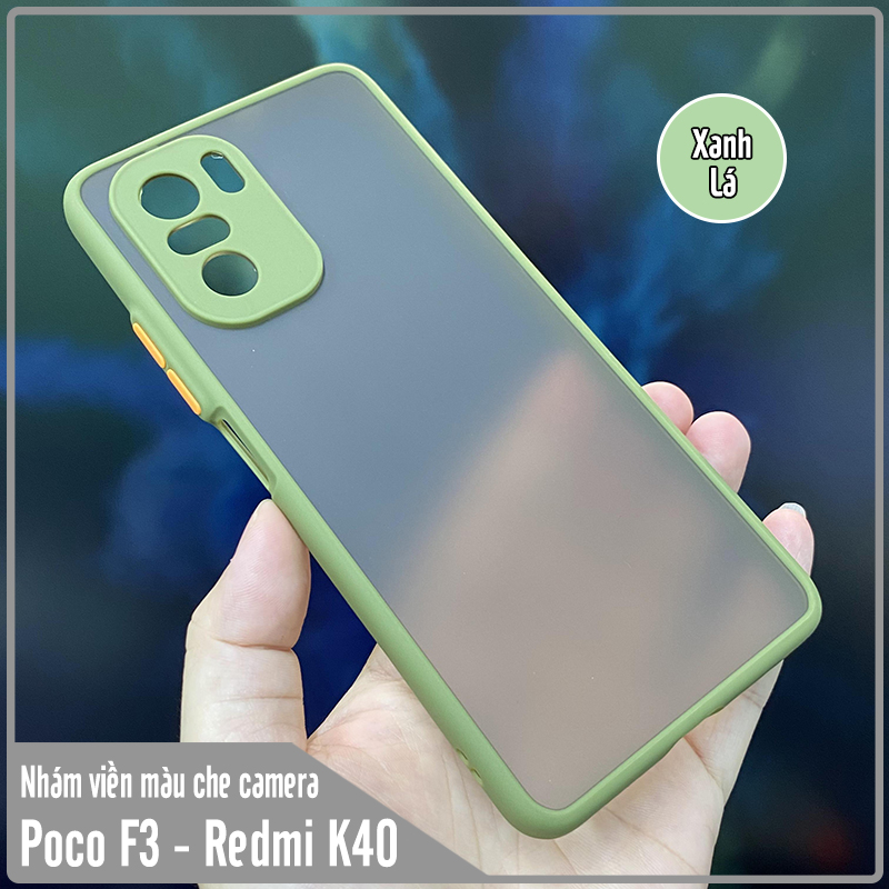 Ốp lưng cho Xiaomi Poco F3 - Redmi K40 nhám viền màu che camera