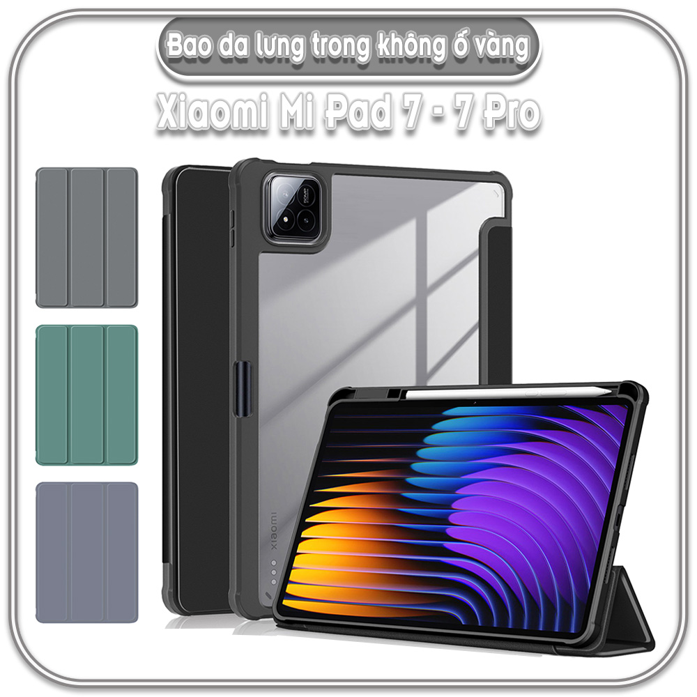 Bao da cho Xiaomi Pad 7 - 7 Pro, lưng trong không ố vàng