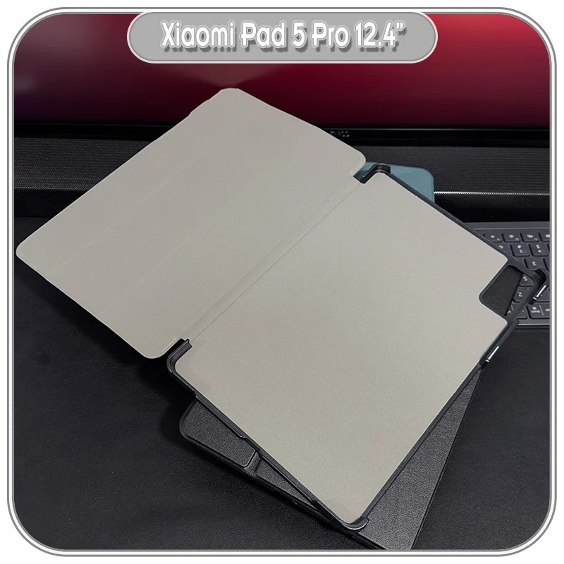 Bao da cho Xiaomi Pad 5 Pro 12.4 inch, Chống sốc tự động tắt / mở, để đứng 2 góc độ