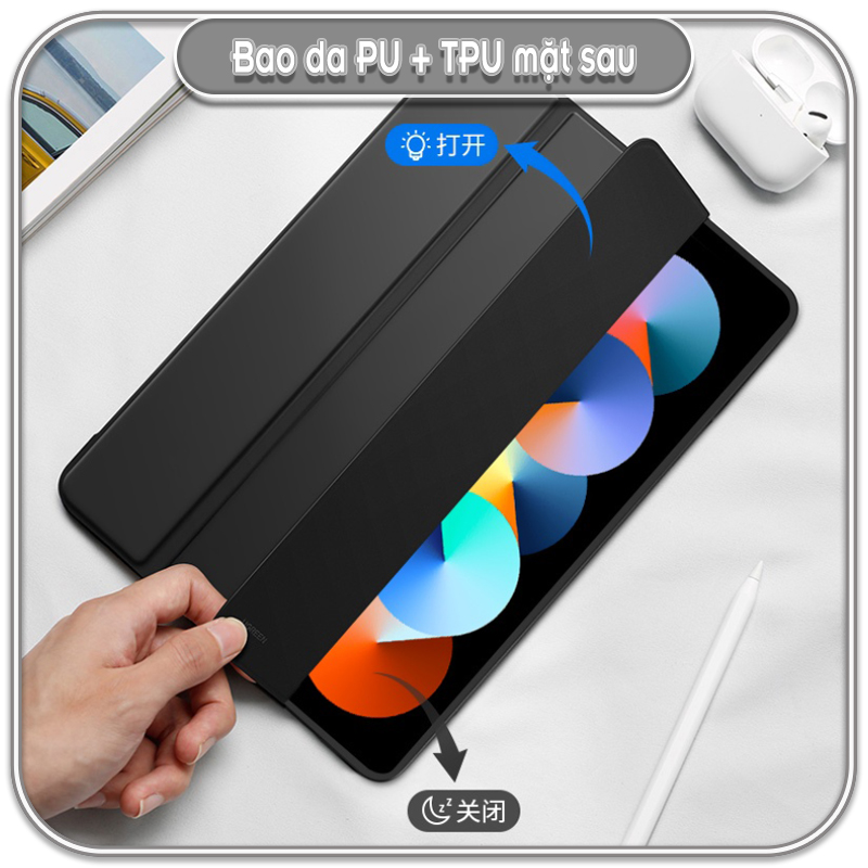Bao da cho Xiaomi Pad 7 - 7 Pro, mặt trước PU, mặt sau TPU dẻo