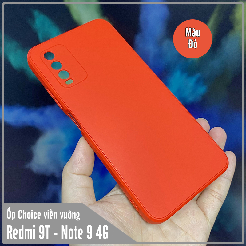 Ốp lưng cho Xiaomi Redmi 9T - Redmi Note 9 4G Choice viền vuông dẻo lót nhung che camera