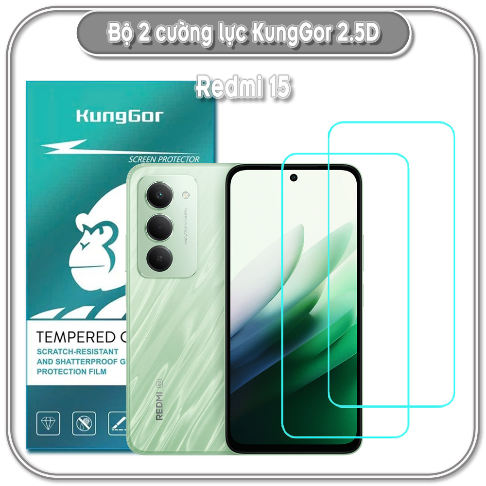 Bộ 2 Cường lực KungGor cho Xiaomi Redmi 15