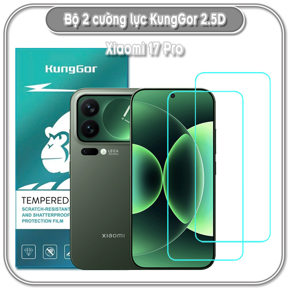 Bộ 2 Cường lực KungGor cho Xiaomi 17 Pro
