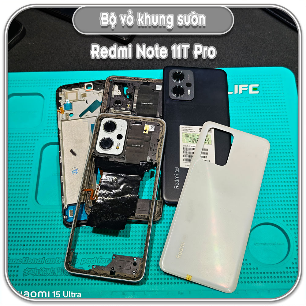 Thay bộ vỏ khung sườn, nắp lưng cho Redmi Note 11T Pro