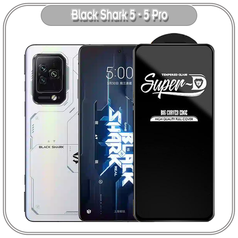 Kính cường lực Super D cho Black Shark 5 - 5 Pro, Full viền Đen MIETUBL