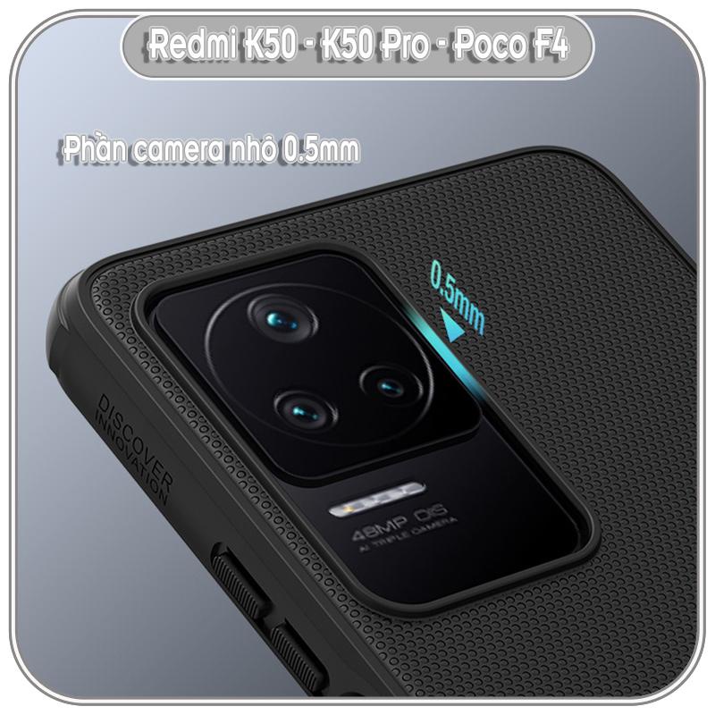 Ốp lưng cho Xiaomi Redmi K50 - K50 Pro Super Frosted Shield nhựa PC cứng Nillkin Pro