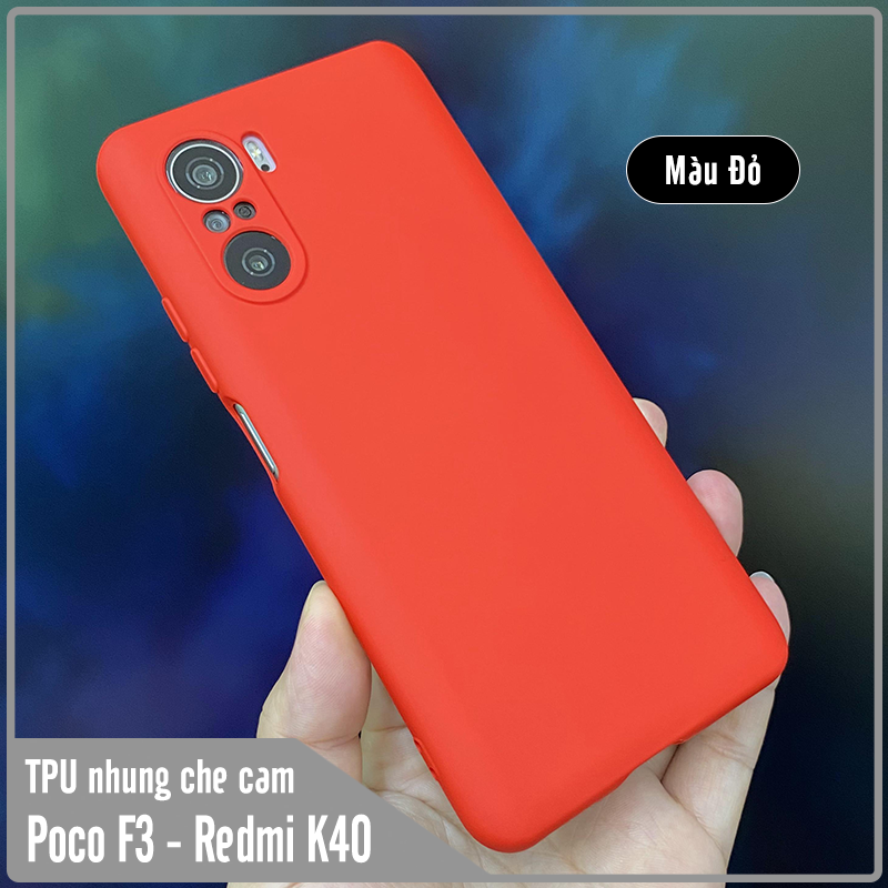 Ốp lưng cho Xiaomi Poco F3 - Redmi K40, nhựa TPU dẻo màu lót nhung che camera