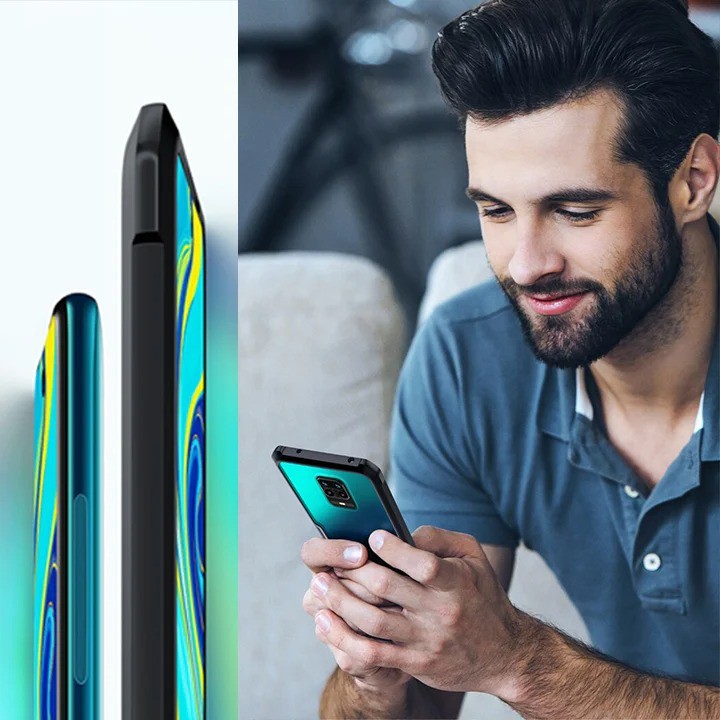 Ốp lưng cho Xiaomi Redmi Note 9 - Redmi 10X (4G) chống sốc trong viền nhựa dẻo XunDD