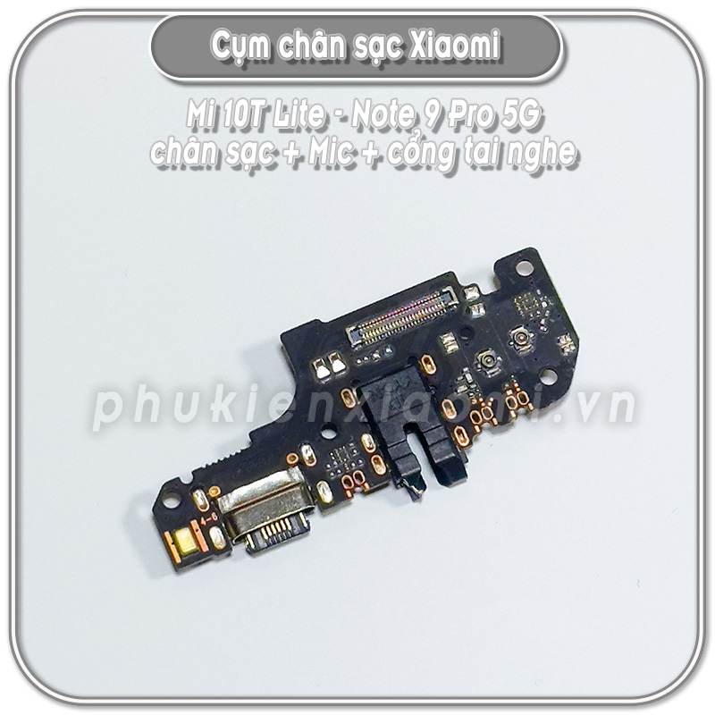 Cụm chân sạc + Mic + Cổng tai nghe Xiaomi 10T Lite - Redmi Note 9 Pro 5G (zin)