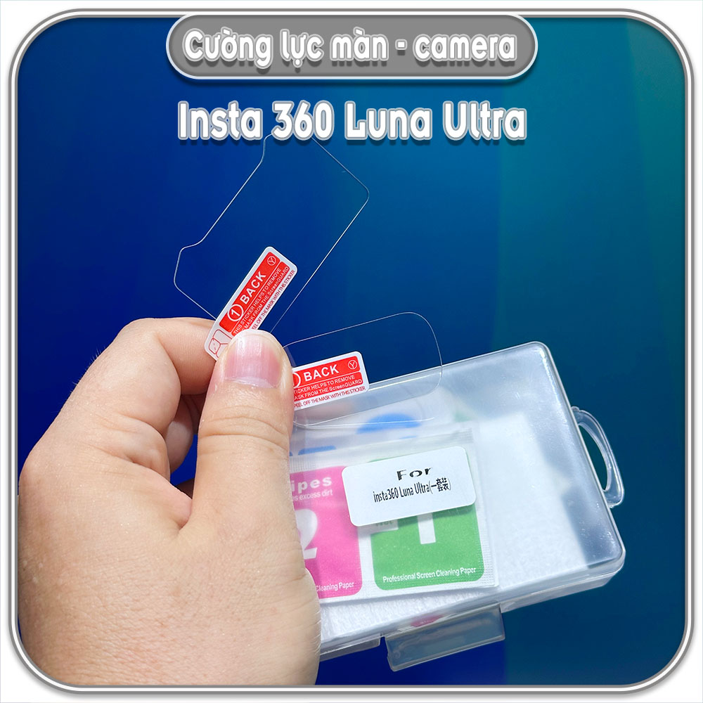 Cường lực Camera và màn cho Insta 360 Luna, Trong suốt