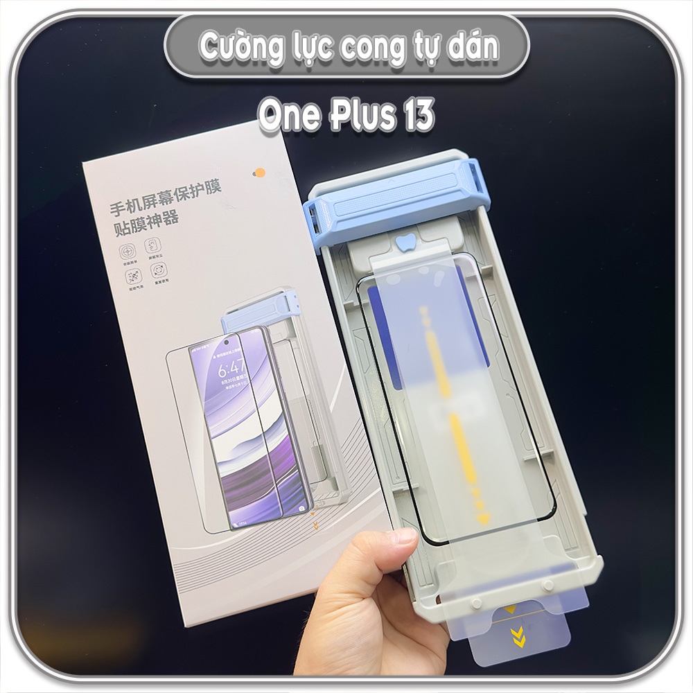 Cường lực cho One Plus 13, màn hình cong kèm khung tự dán