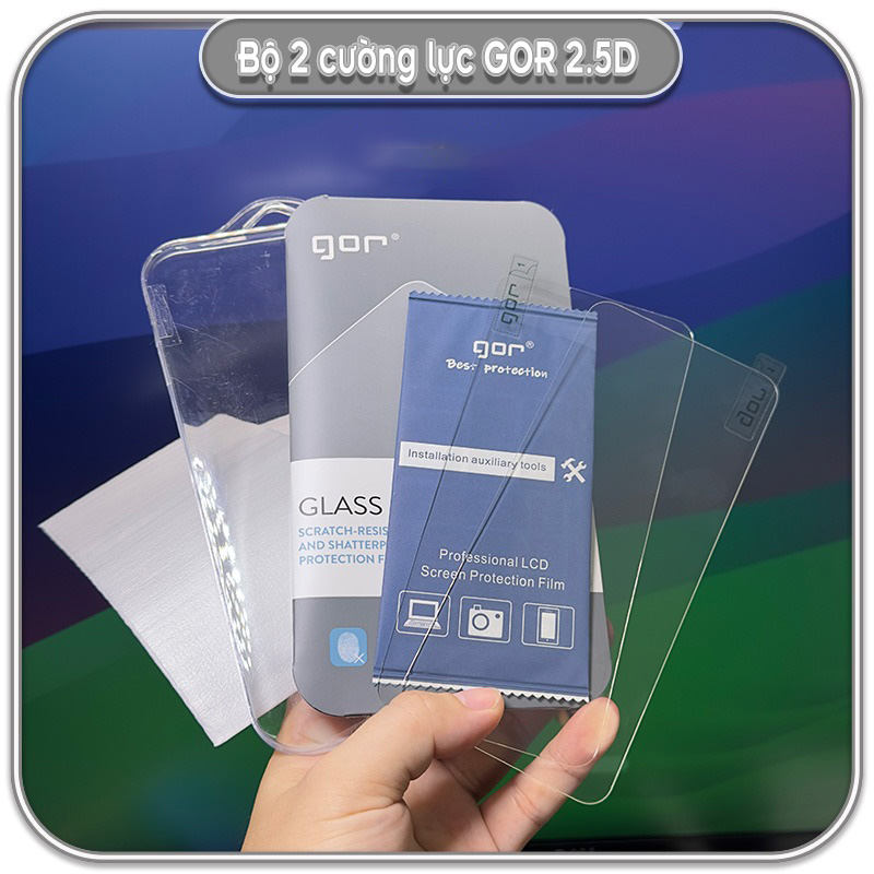 Cường lực Vivo V40 Lite, GOR trong 2.5D bộ 2 miếng