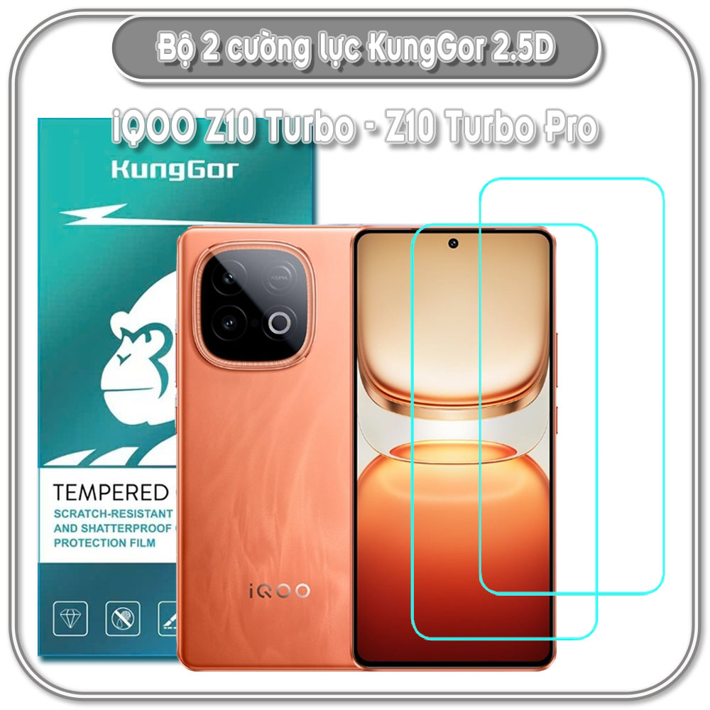 Bộ 2 Cường lực KungGor cho IQOO Z10 Turbo - Z10 Turbo Pro