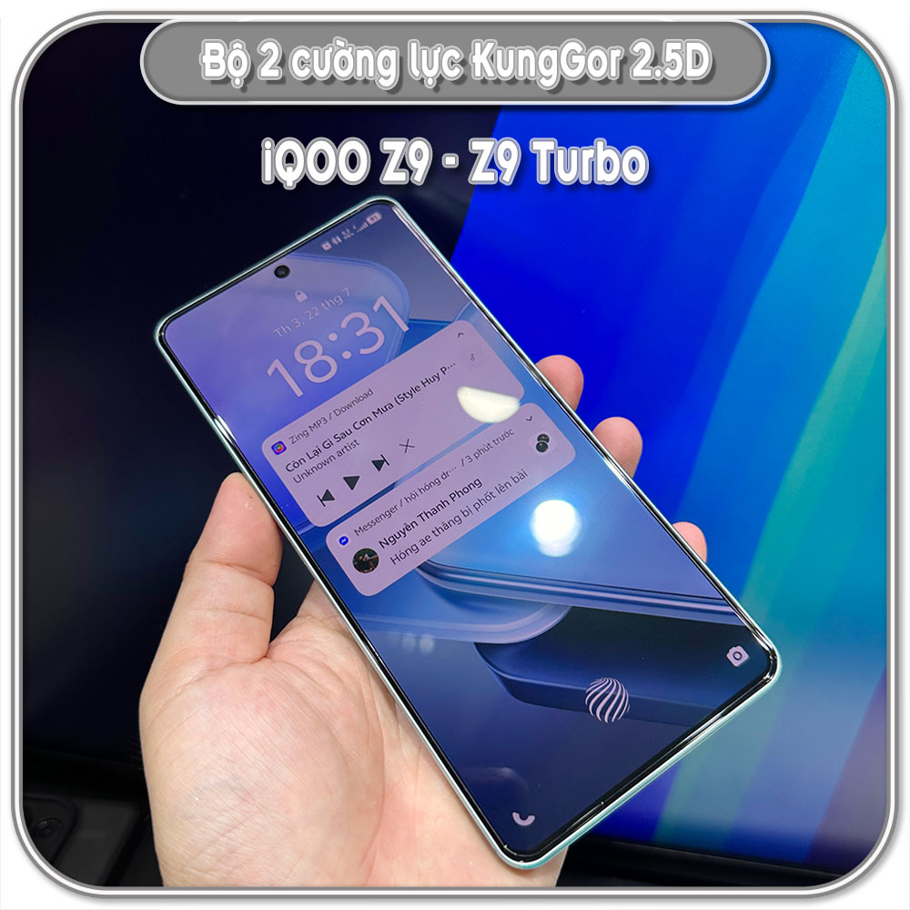 Bộ 2 Cường lực KungGor cho iQOO Z9 - Z9 Turbo