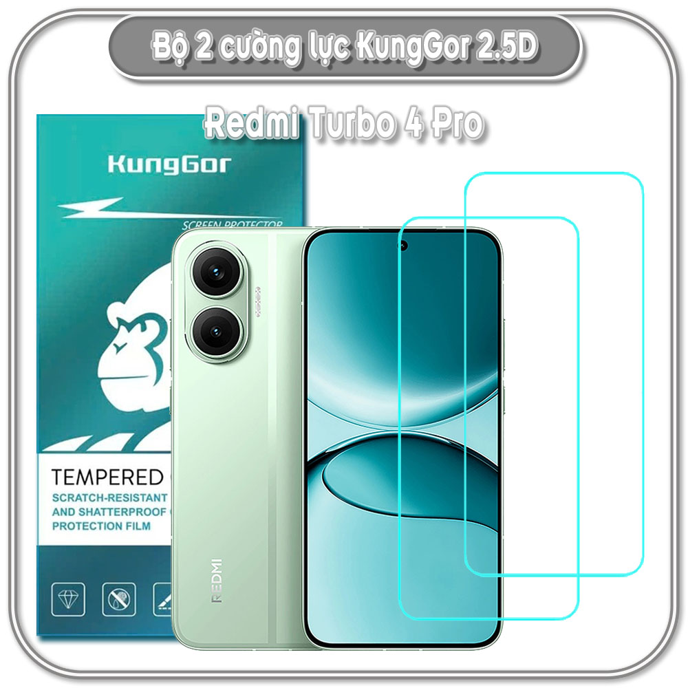 Bộ 2 Cường lực KungGor cho Redmi Turbo 4 Pro - Poco F7