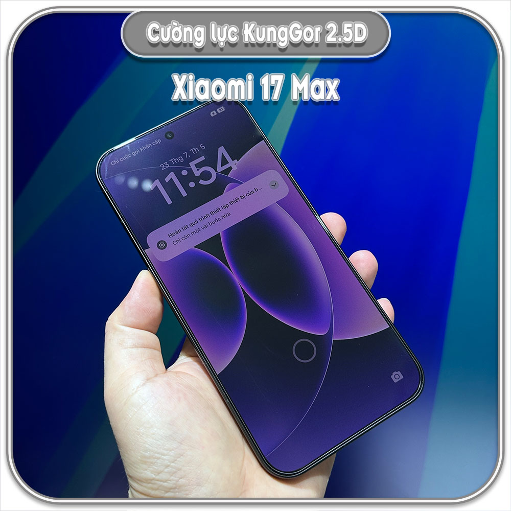 Bộ 2 Cường lực KungGor cho Xiaomi 17 Max, trong không viền đen