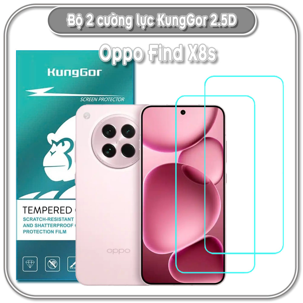 Bộ 2 Cường lực KungGor cho Oppo Find X8s