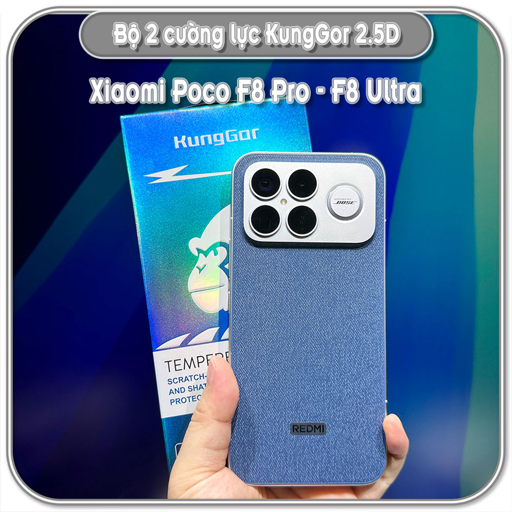 Bộ 2 Cường lực KungGor cho Poco F8 Pro - Redmi K90 / Poco F8 Ultra - K90 Pro Max