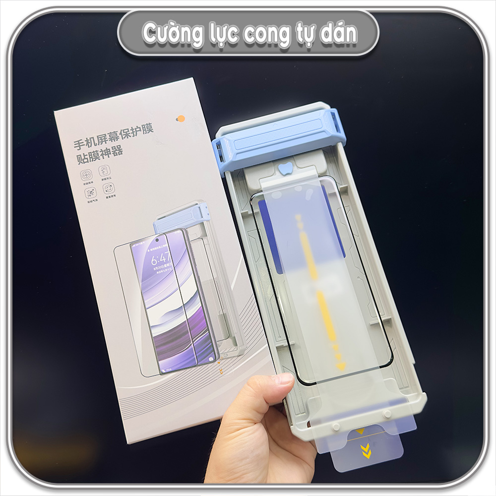 Cường lực cho One Plus 13, màn hình cong kèm khung tự dán