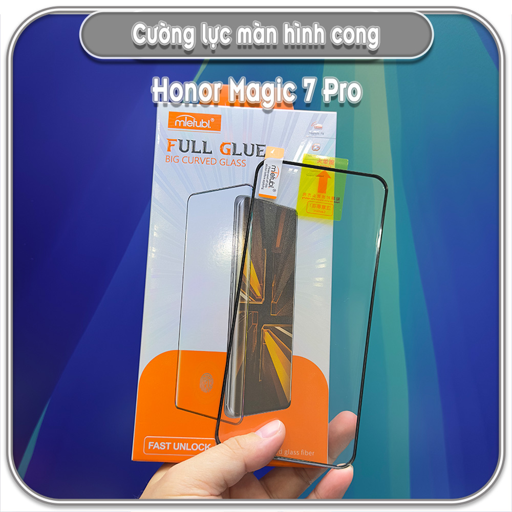 Cường lực màn hình cong Honor Magic 7 Pro, full viền đen MIETUBL