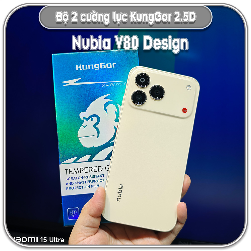 Bộ 2 Cường lực Nubia V80 Design, KungGor trong