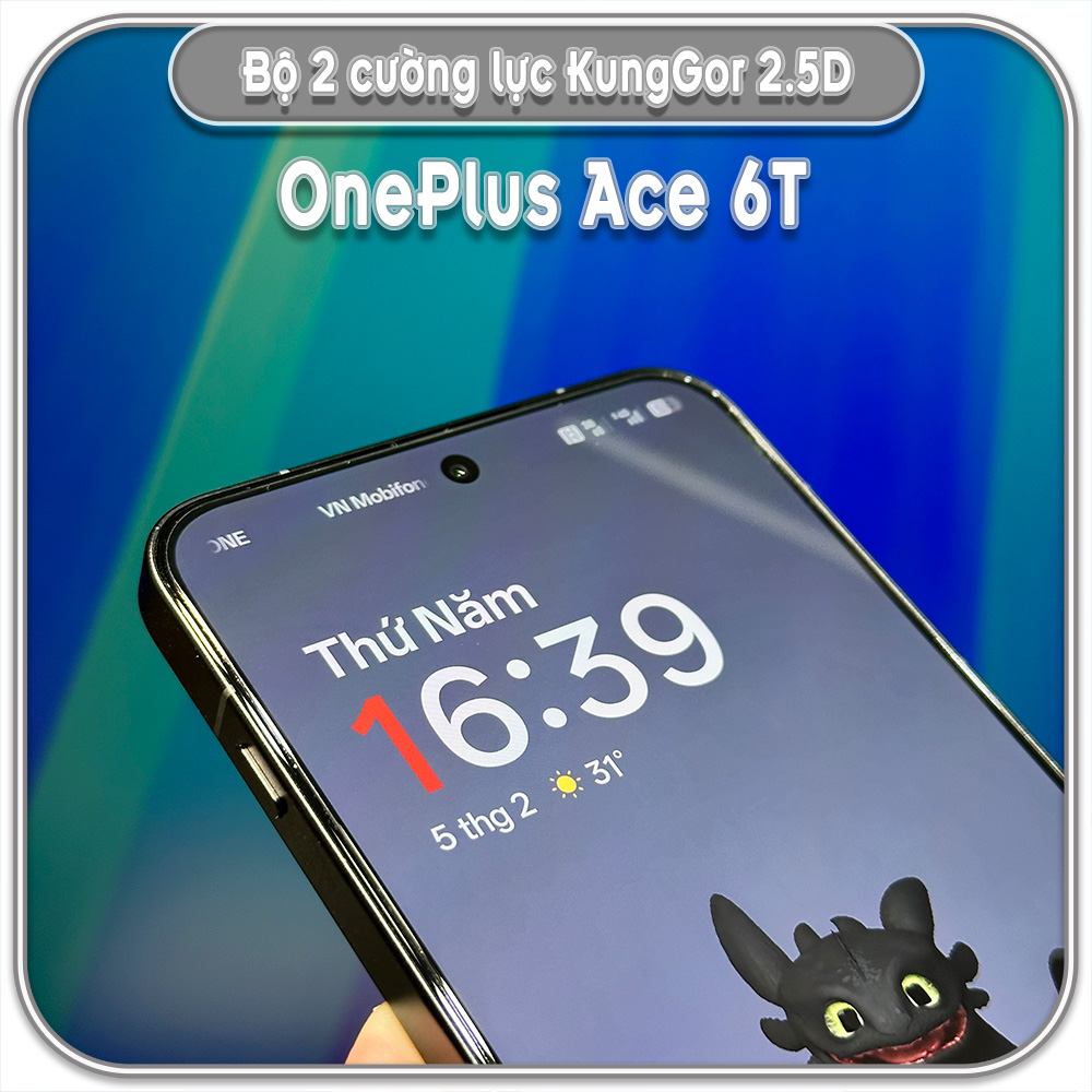 Bộ 2 Cường lực OnePlus Ace 6T, KungGor trong